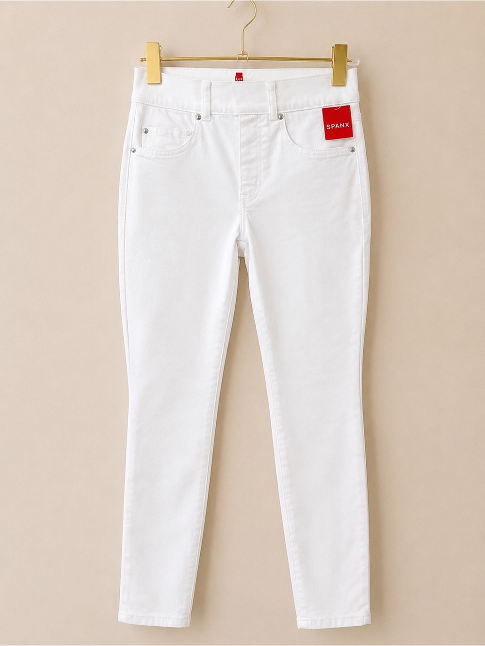 SPANX White Skinny Jeans NWT Pull-On Slim Fit Pants XS
